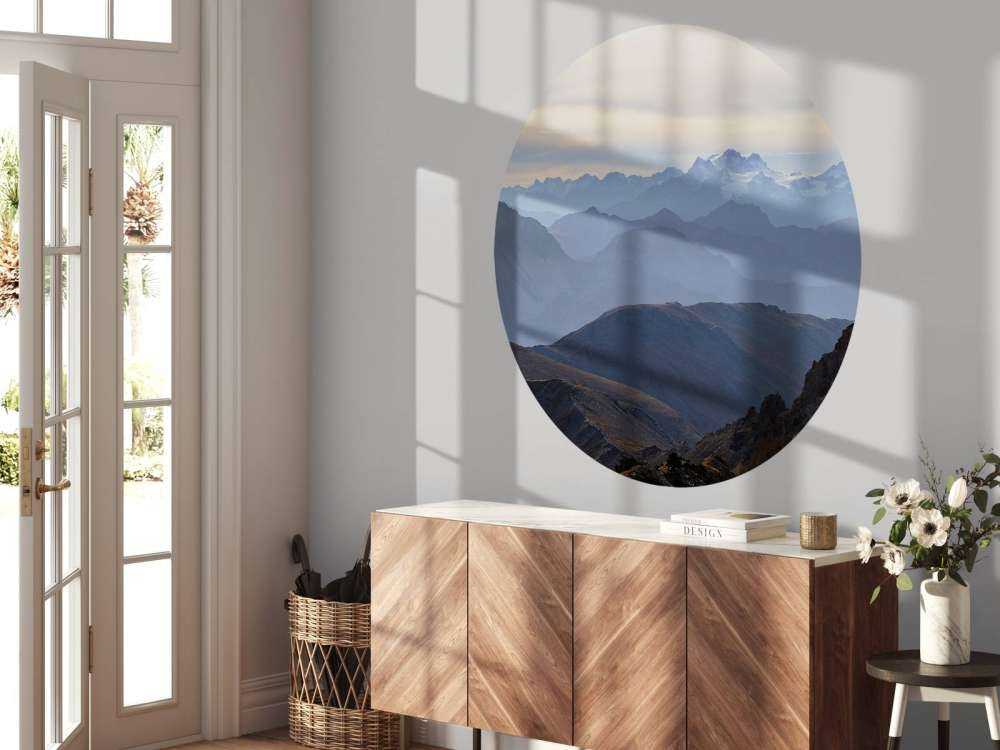 Mistig berglandschap