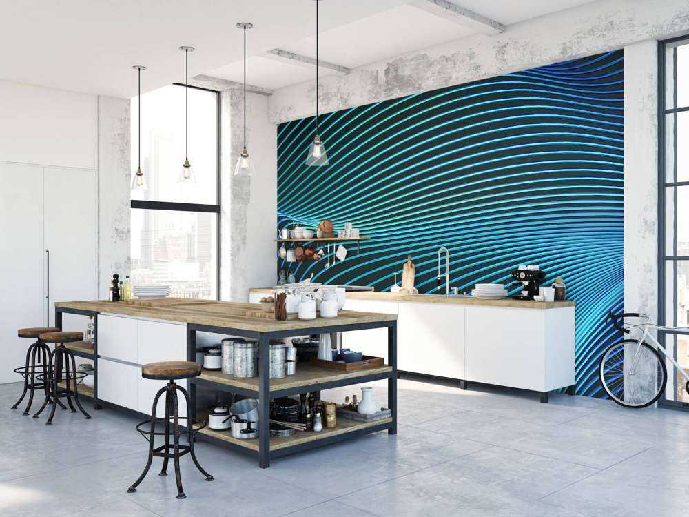 Golvend neon ontwerp