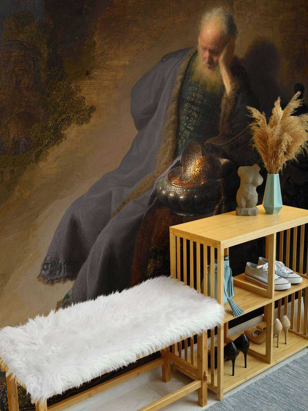 Jeremia treurend over de verwoesting van Jeruzalem