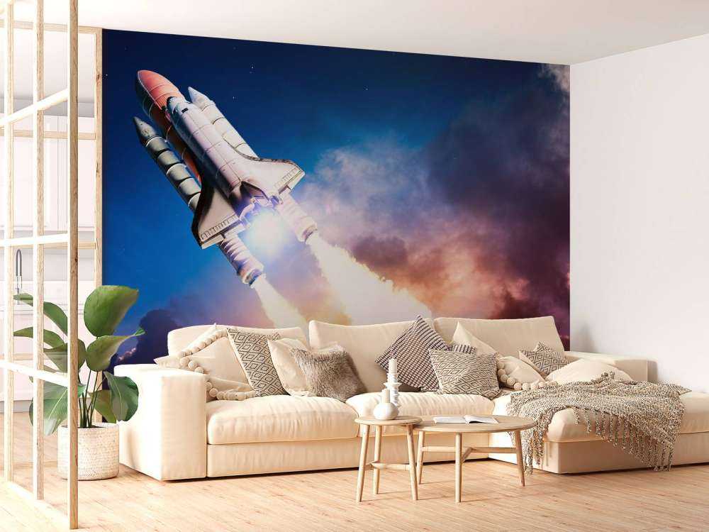 Ruimteschip stijgt op