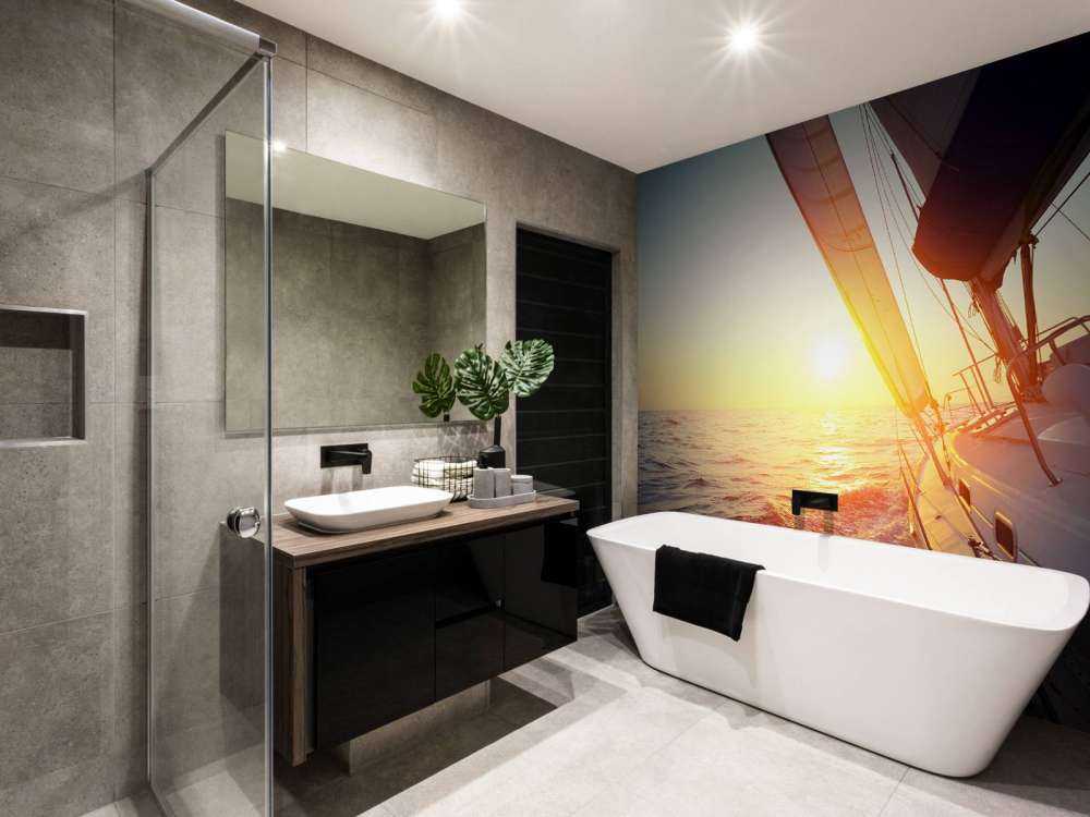 Zeilboot bij zonsondergang