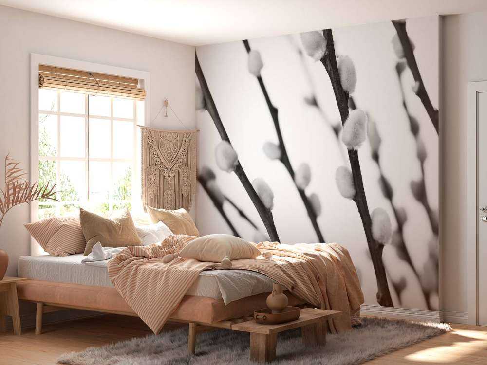 Boswilg in zwart-wit