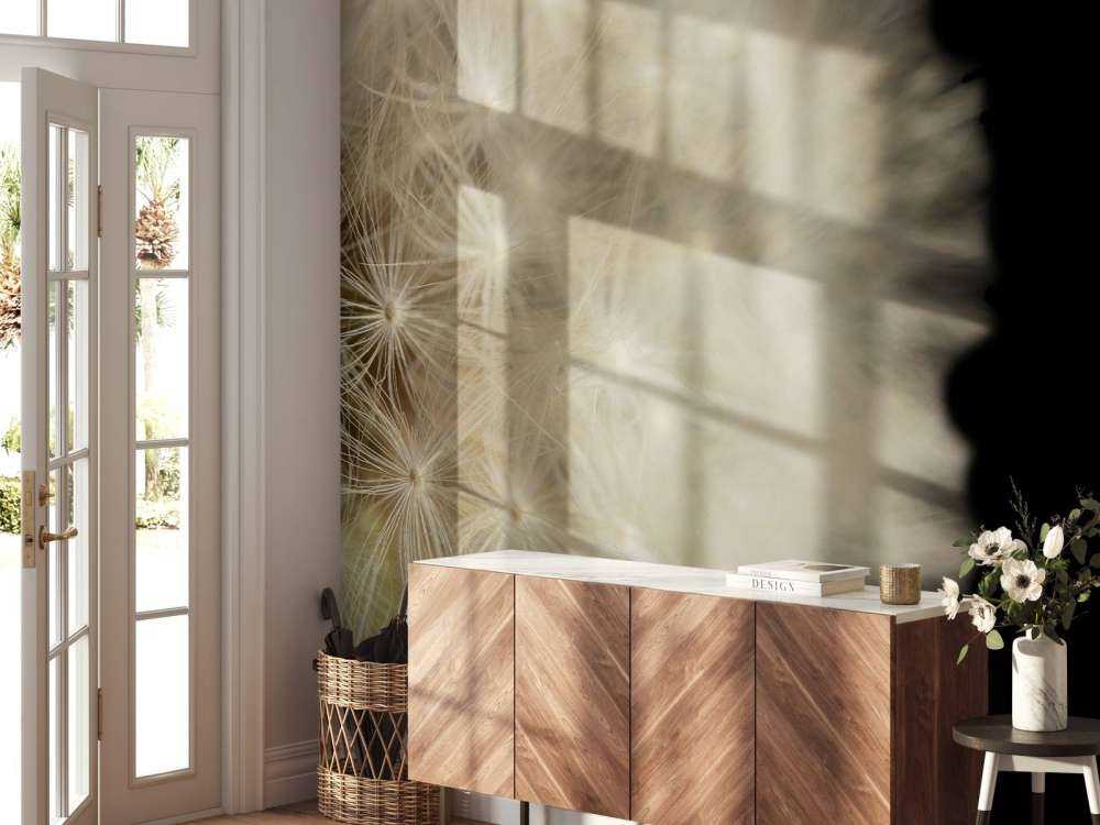 Paardenbloem met zwarte achtergrond