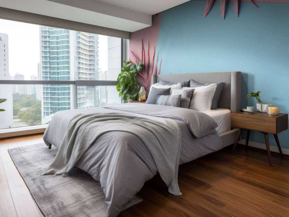 Geverfde palmbladeren