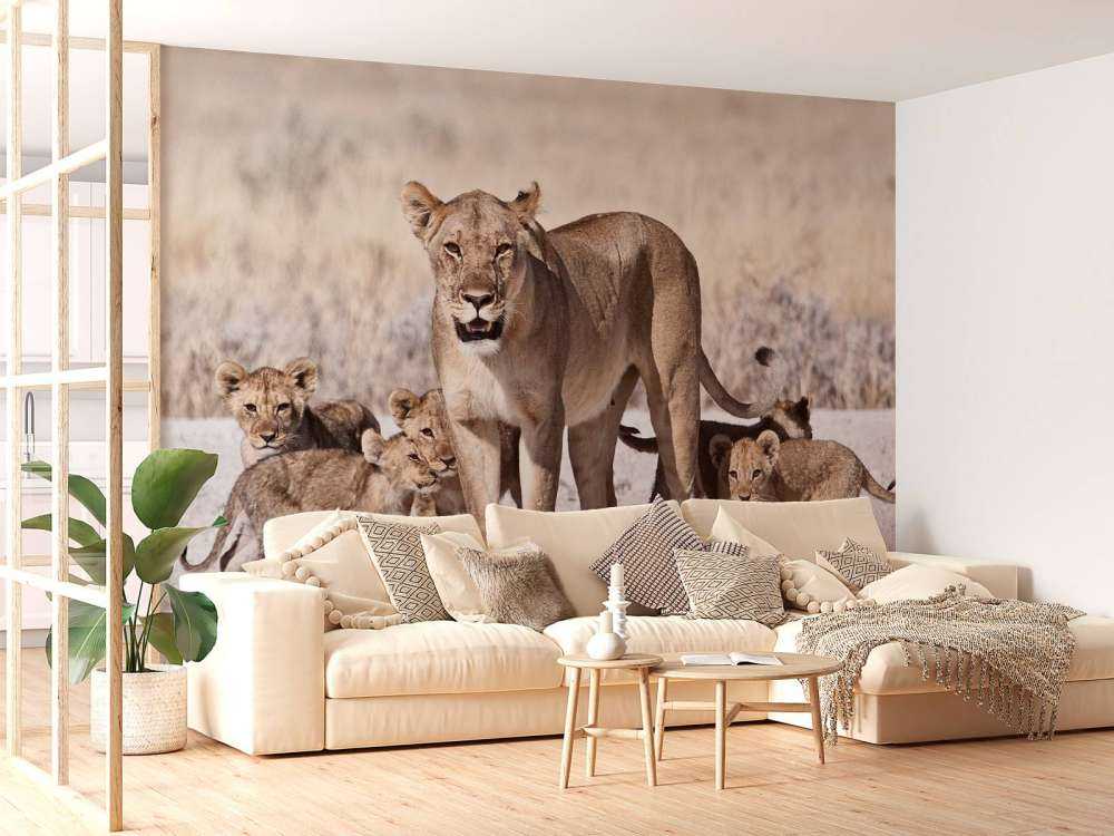 Leeuwin met haar welpen