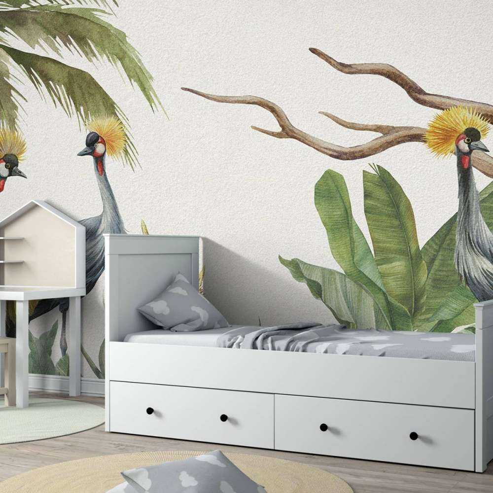 Jungle met kraanvogels