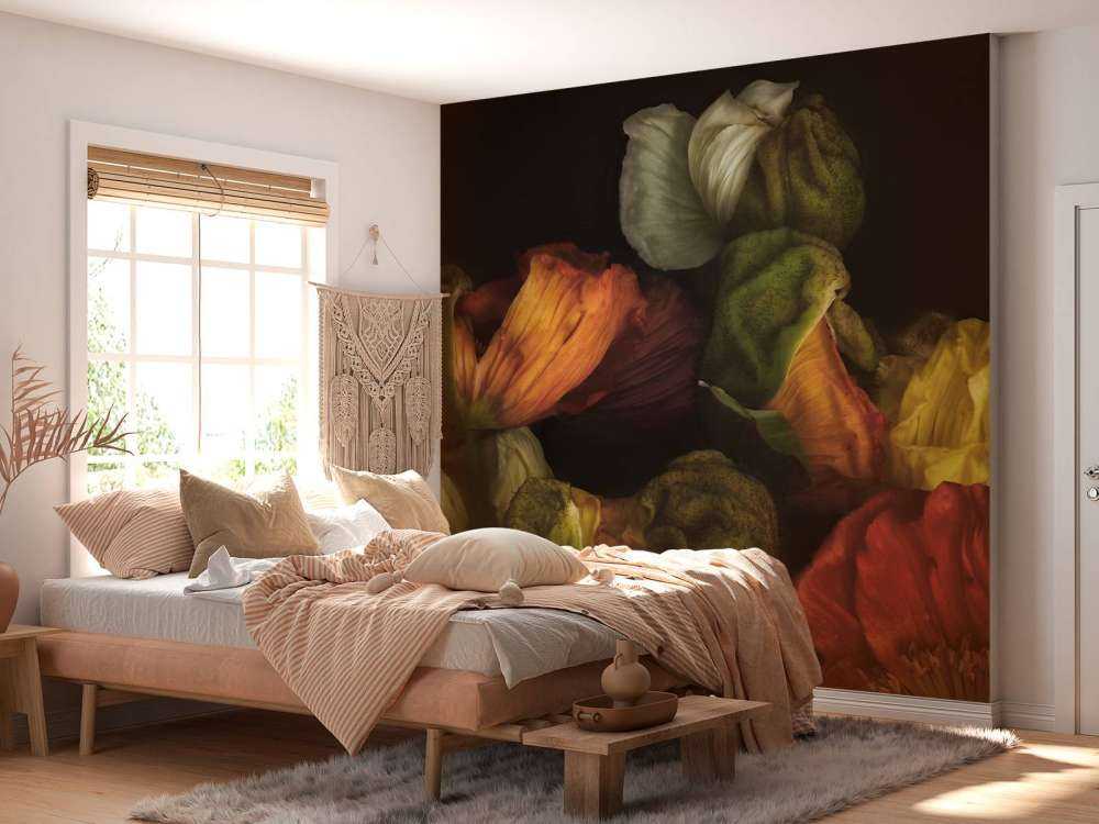 Samengestelde ontluikende klaprozen