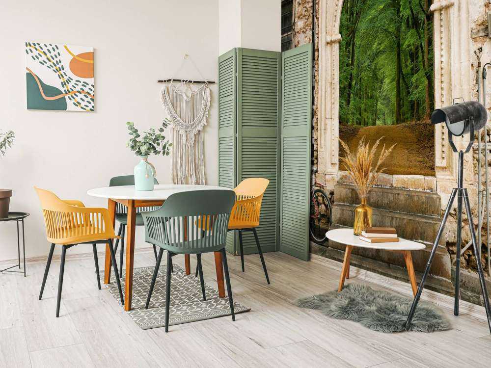 Poort naar groen bospad