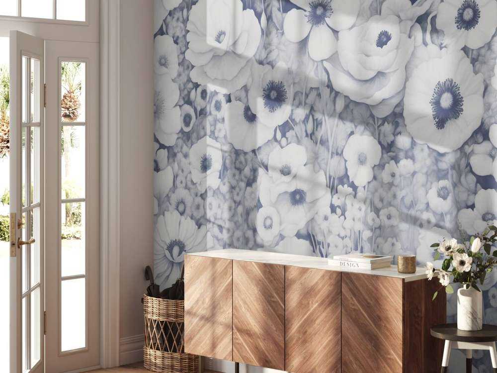 Poppy Tale Monochrome Bue