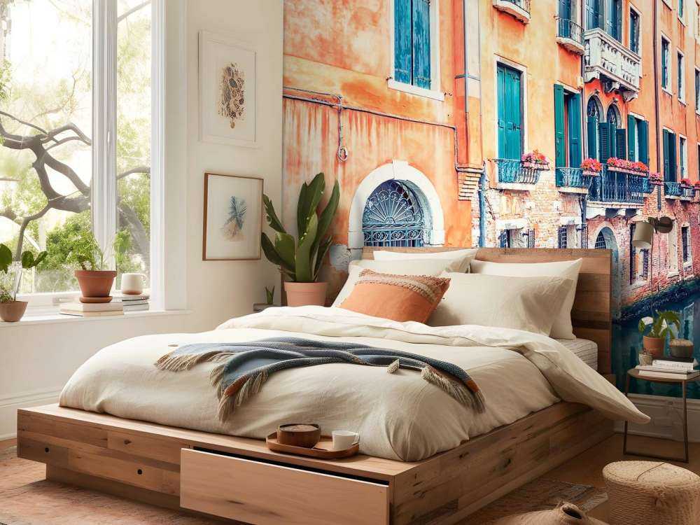 Warme gevels langs Venetiaanse gracht