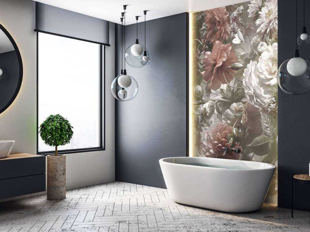 Big bouquet with poppies Cream