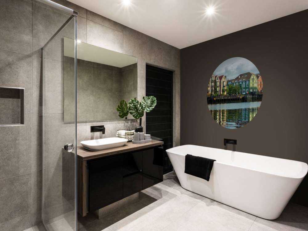 Kleurrijke Huizen Aan Waterkant