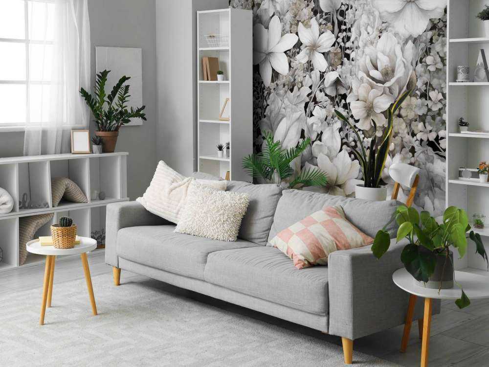 Flower festivalSEAMLESS Gray