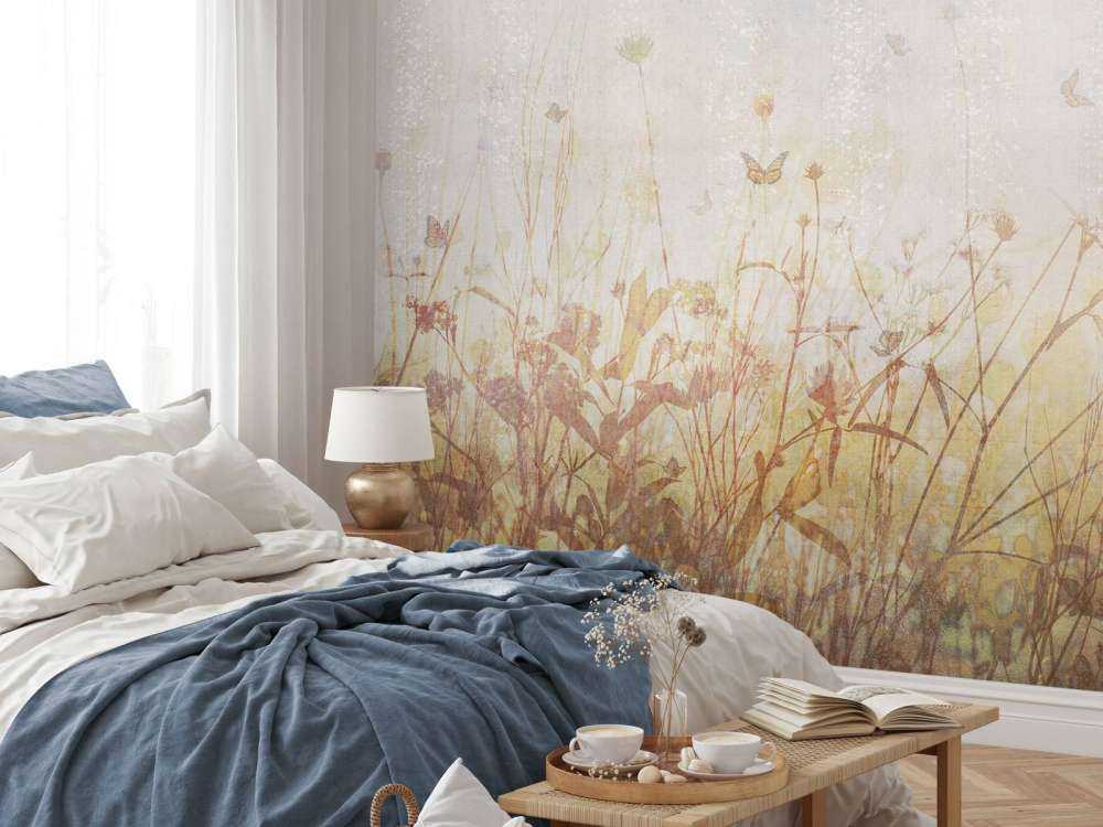 Zomerse weide met vlinders