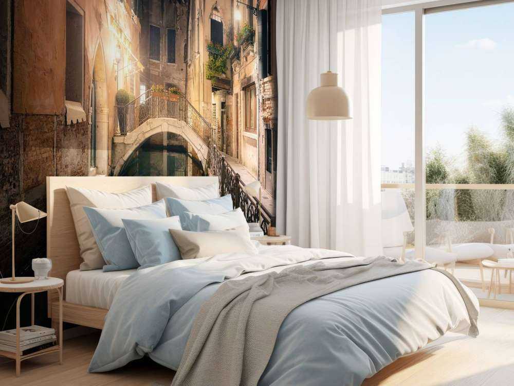 Verlichte Brug van Venetië