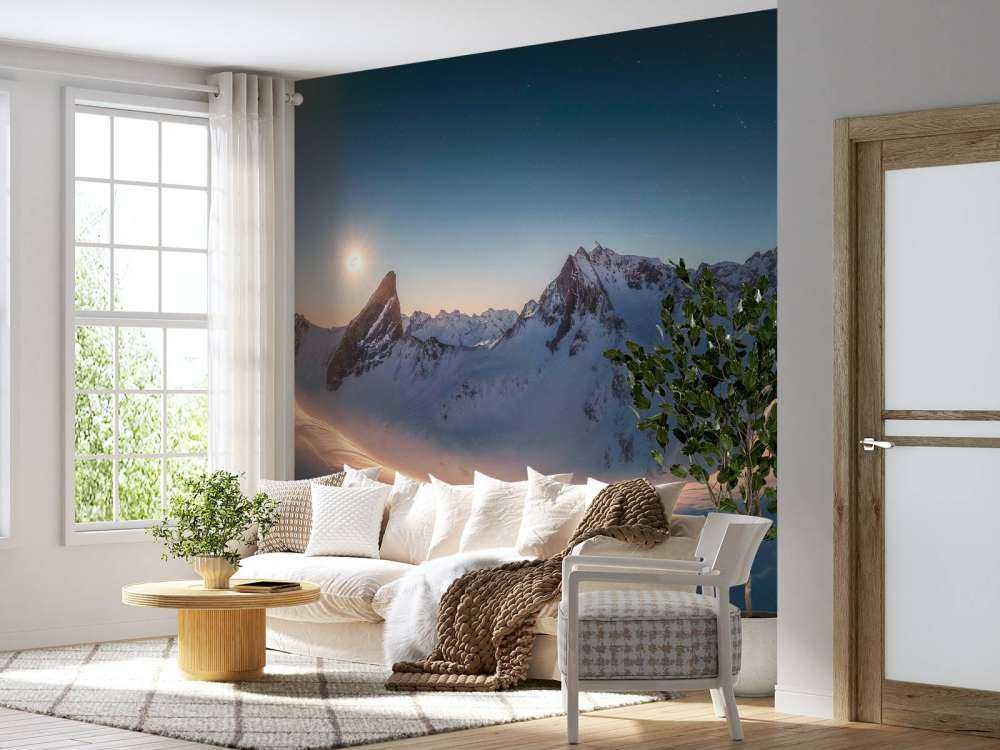 Maanlicht over stille bergpas