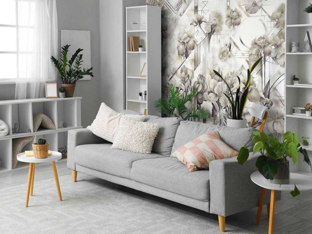 Huge Watercolor Irises Green