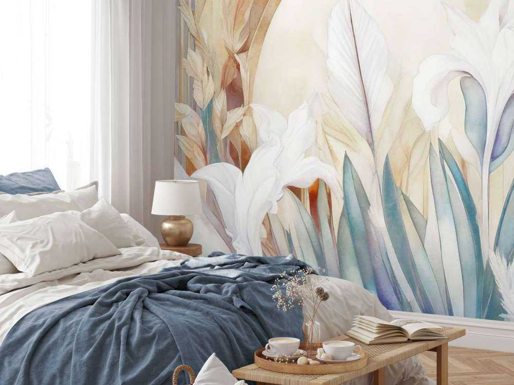 Irises at Sunrise Blue