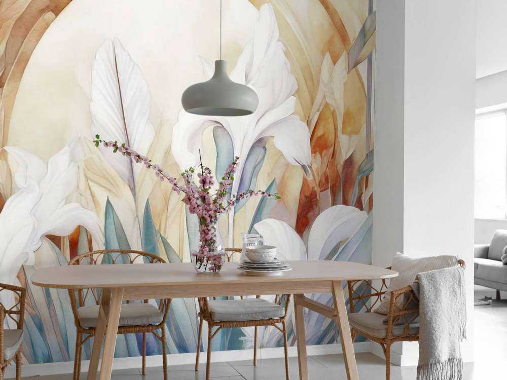 Irises at Sunrise Blue