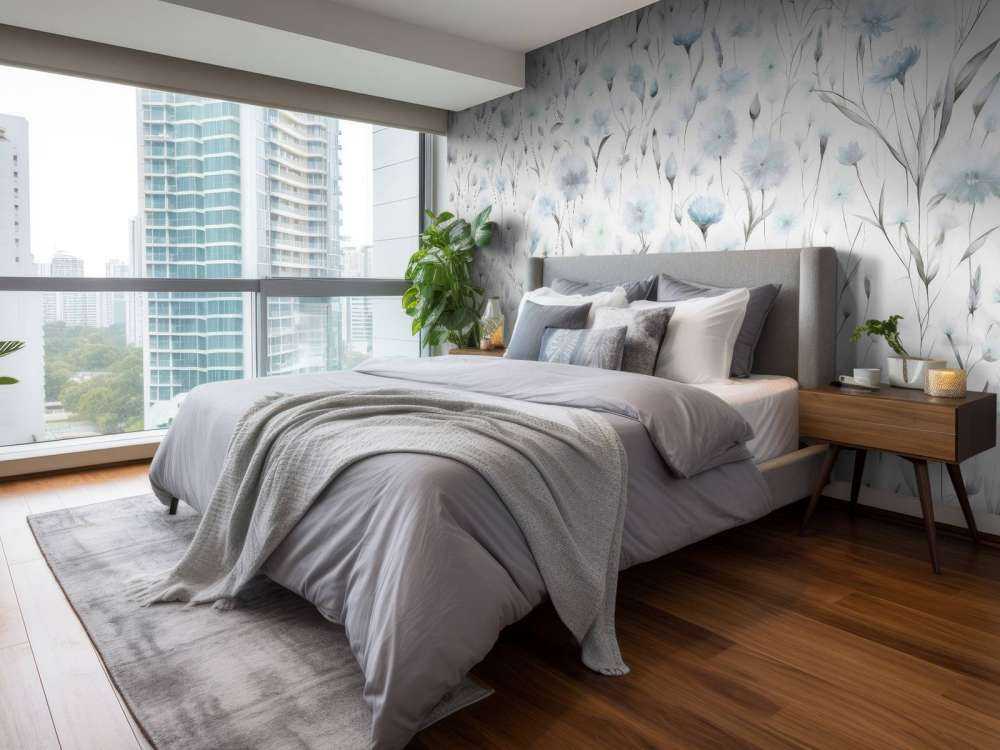 Cornflowers and field grasses Blue