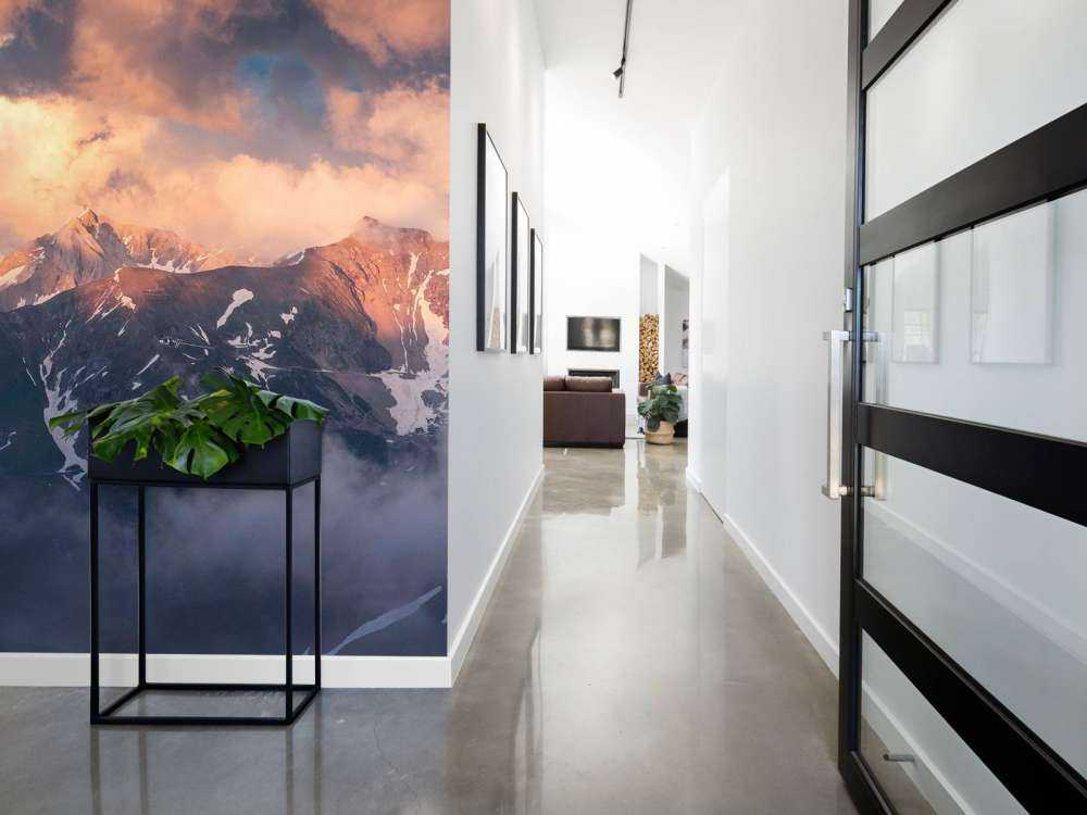 Avondlicht op bergkam