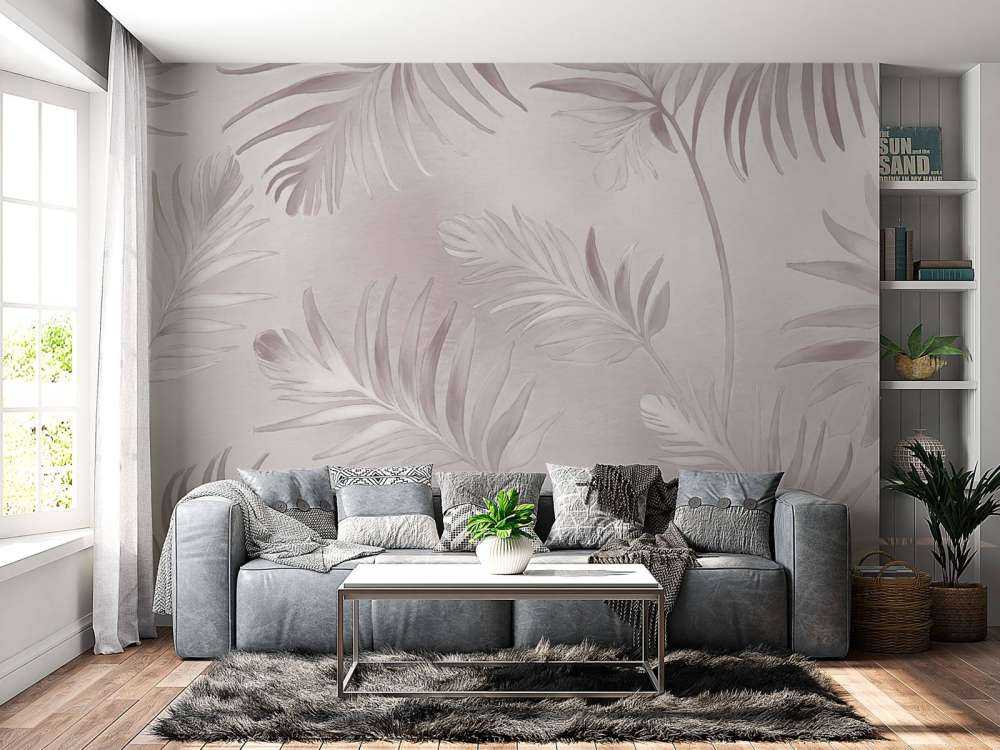 Golden leaves on dark Light Gray