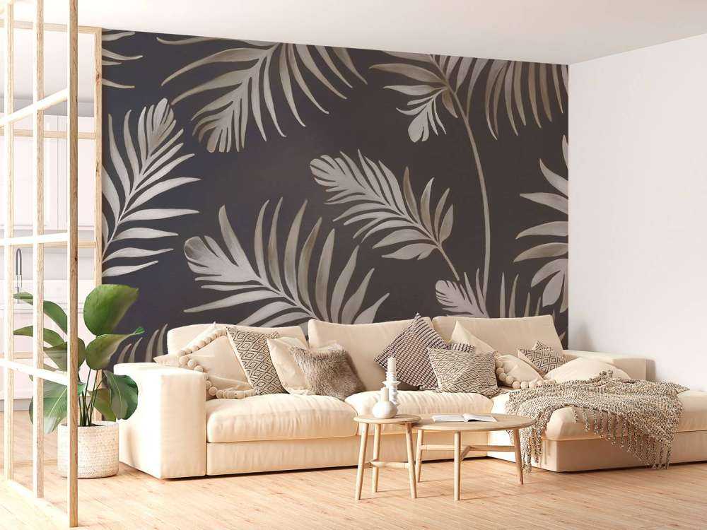 Golden leaves on dark Dark Purple