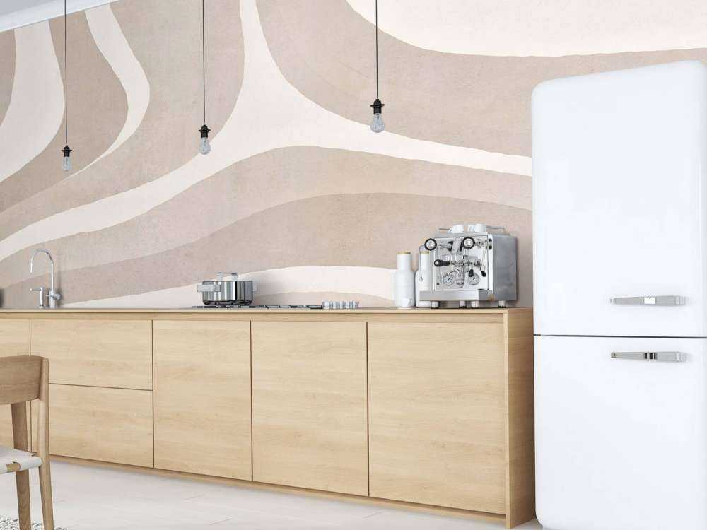 Retro Boho Shapes And Forms Sandy Beige