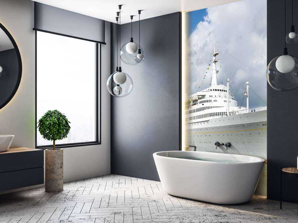 Stijlvolle oceaanreus in de haven