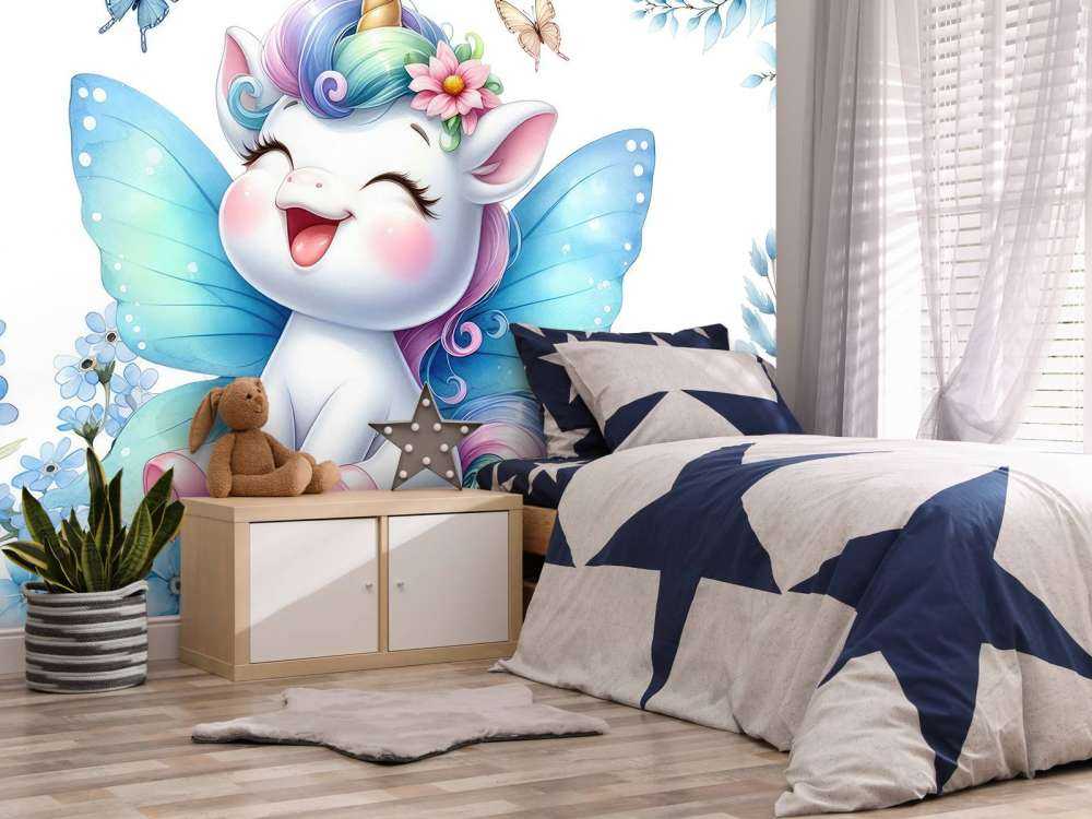 Blije Feeën Eenhoorn en Bloemen