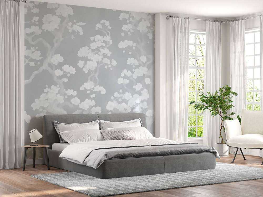 Wonderful blooming forest - blue