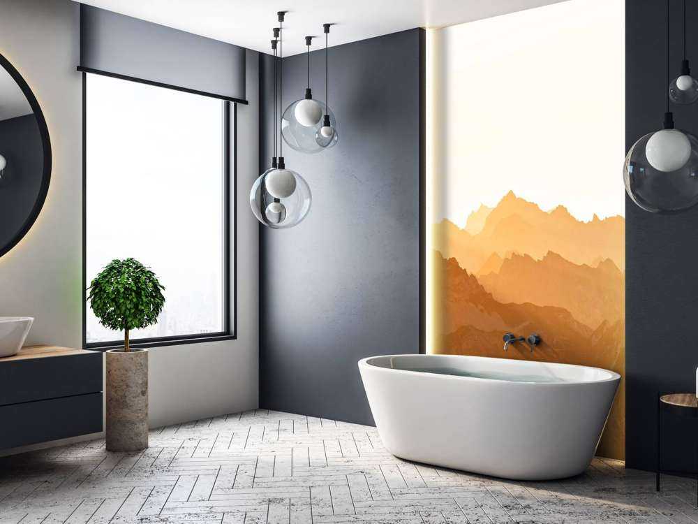 Gouden bergen bij zonsopkomst