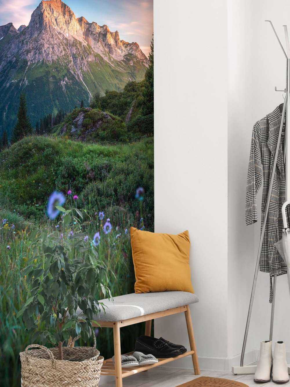 Avondlicht over bloemenvallei