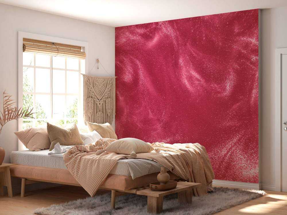 Roze glitterdeeltjes