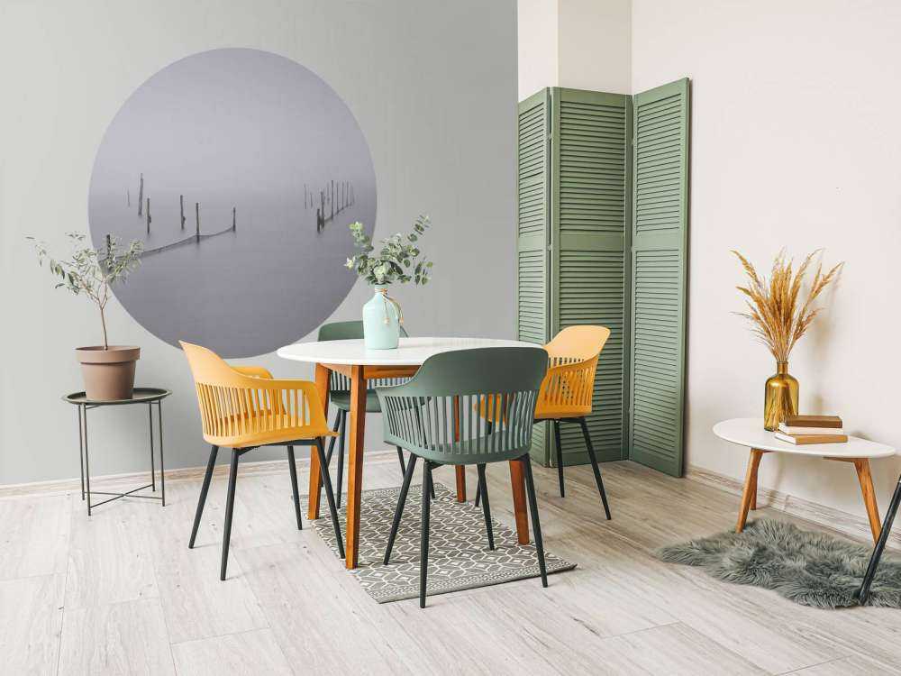 Visnetten in de mist