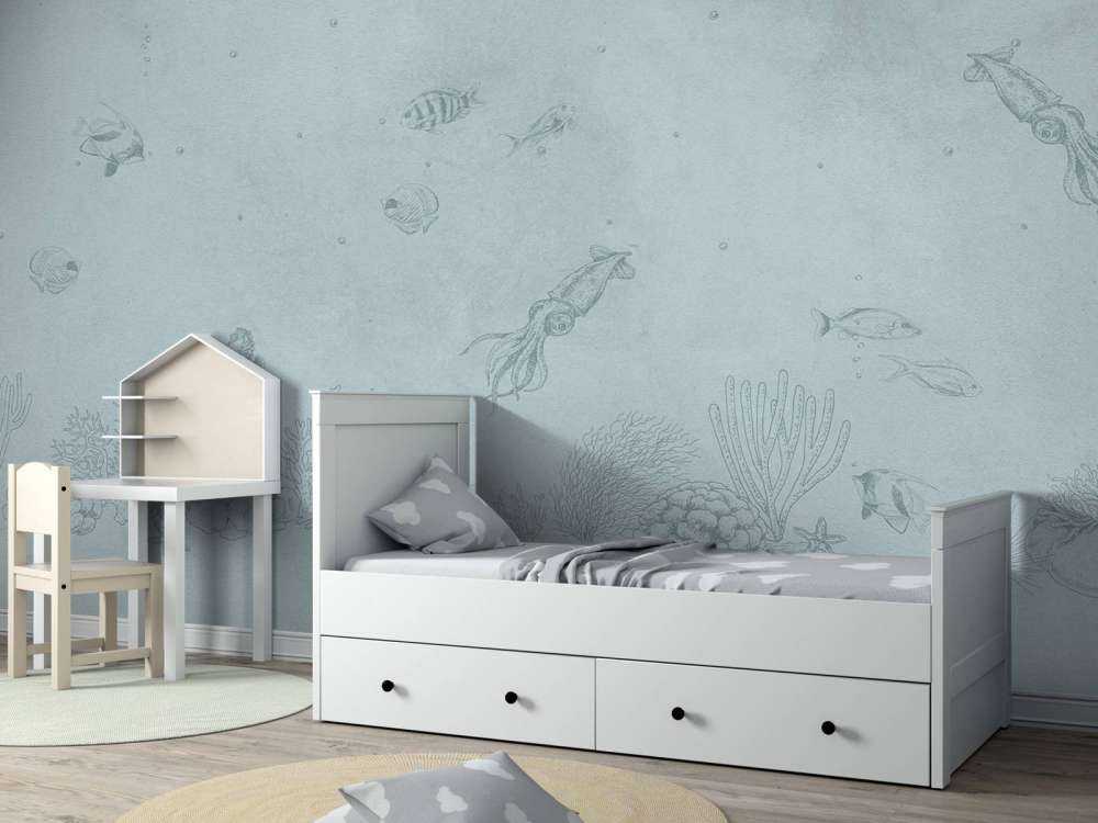 Inktvissen zee blauw