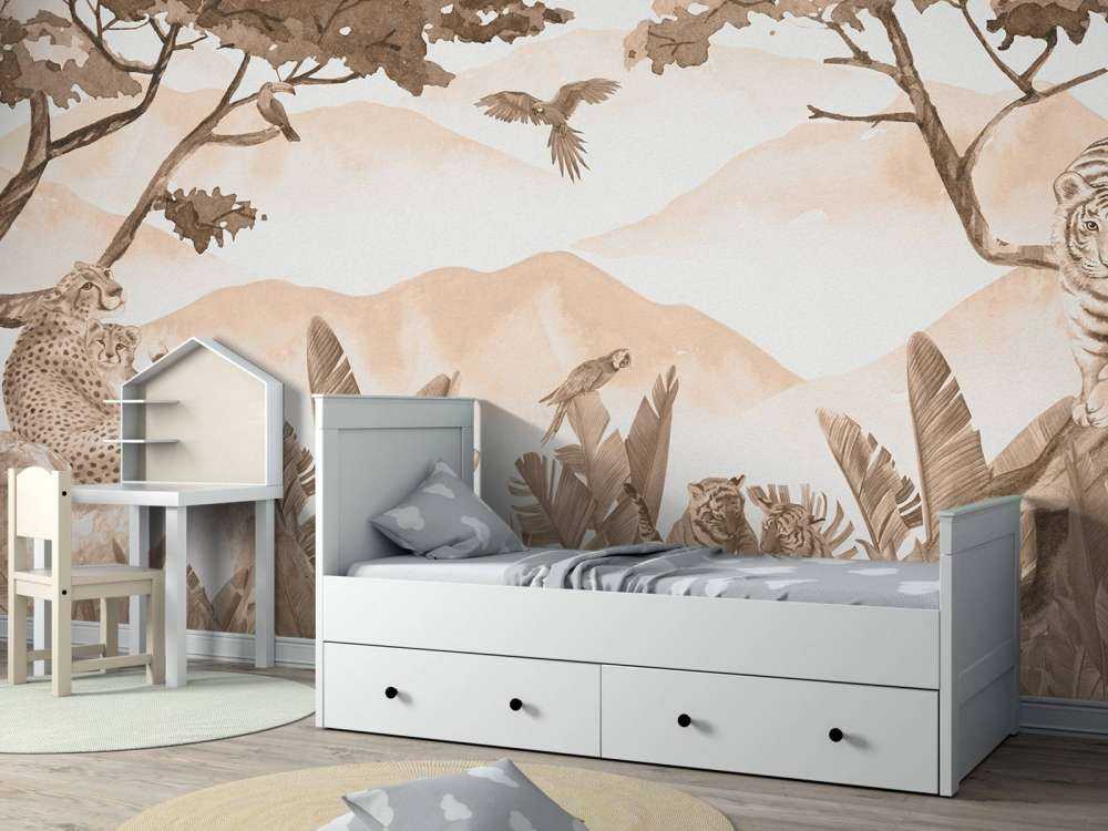 Roofdieren in de jungle taupe