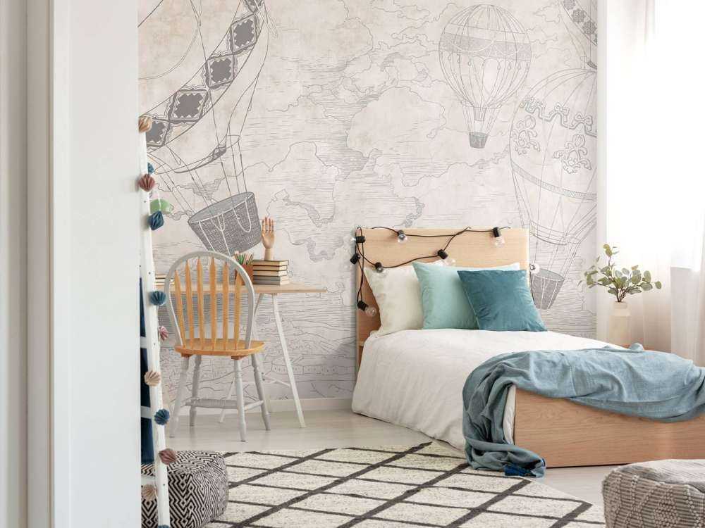 Luchtballonnen met een uitzicht