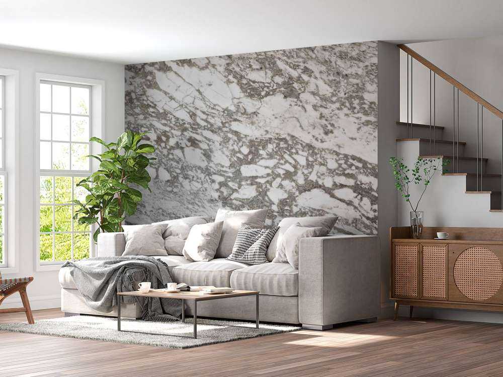 Wit marmer met grove structuur