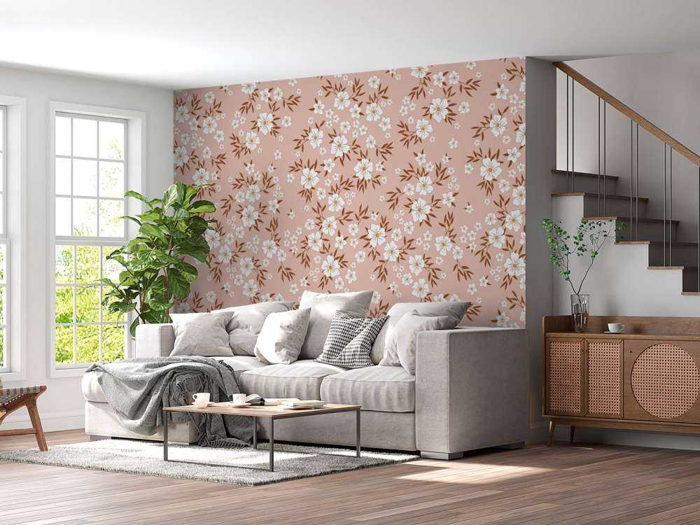 Bloemen met bladeren