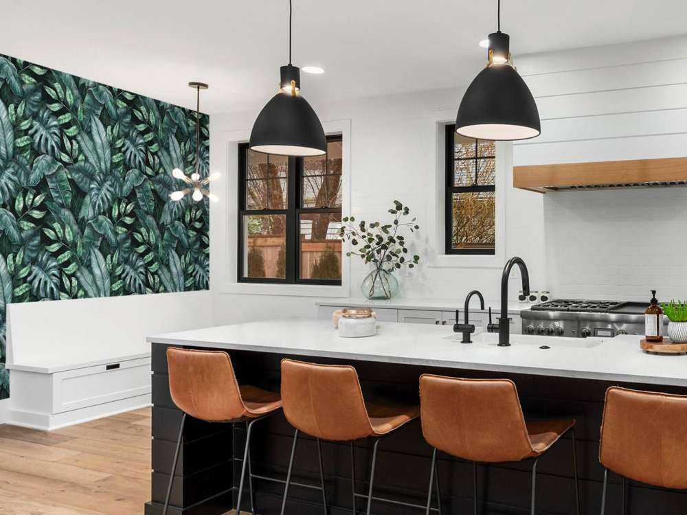 Botanisch patroon met palmbladeren