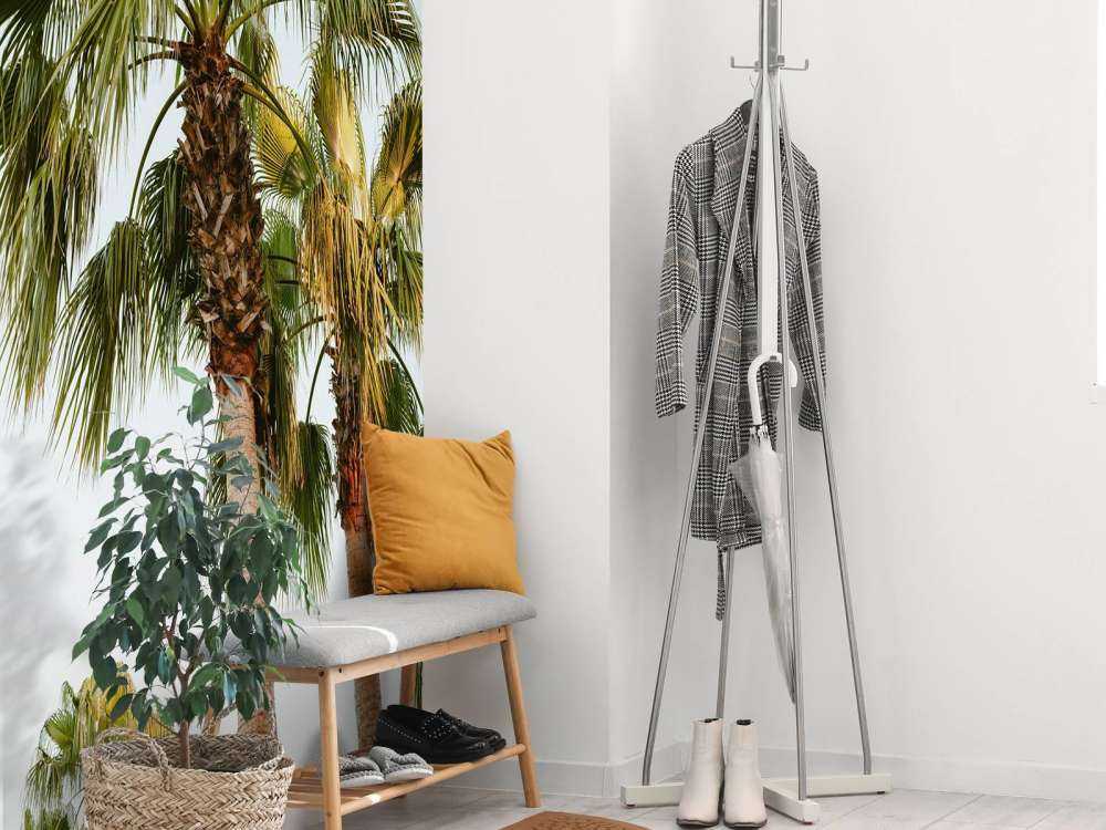 Groene palmbomen bij elkaar