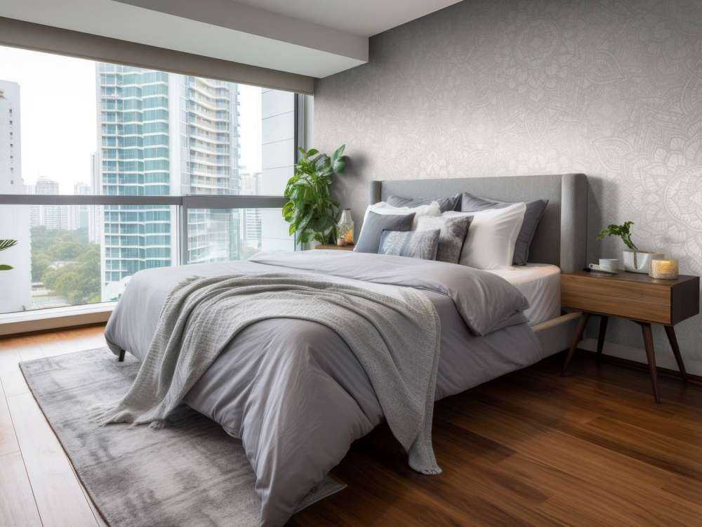 Boho Golden Mandala - neutral grey