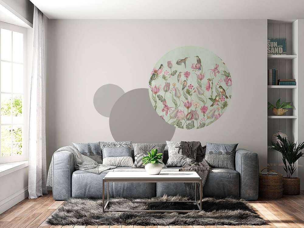 Spring Hummingbird Symphony - Mint Green Harmony