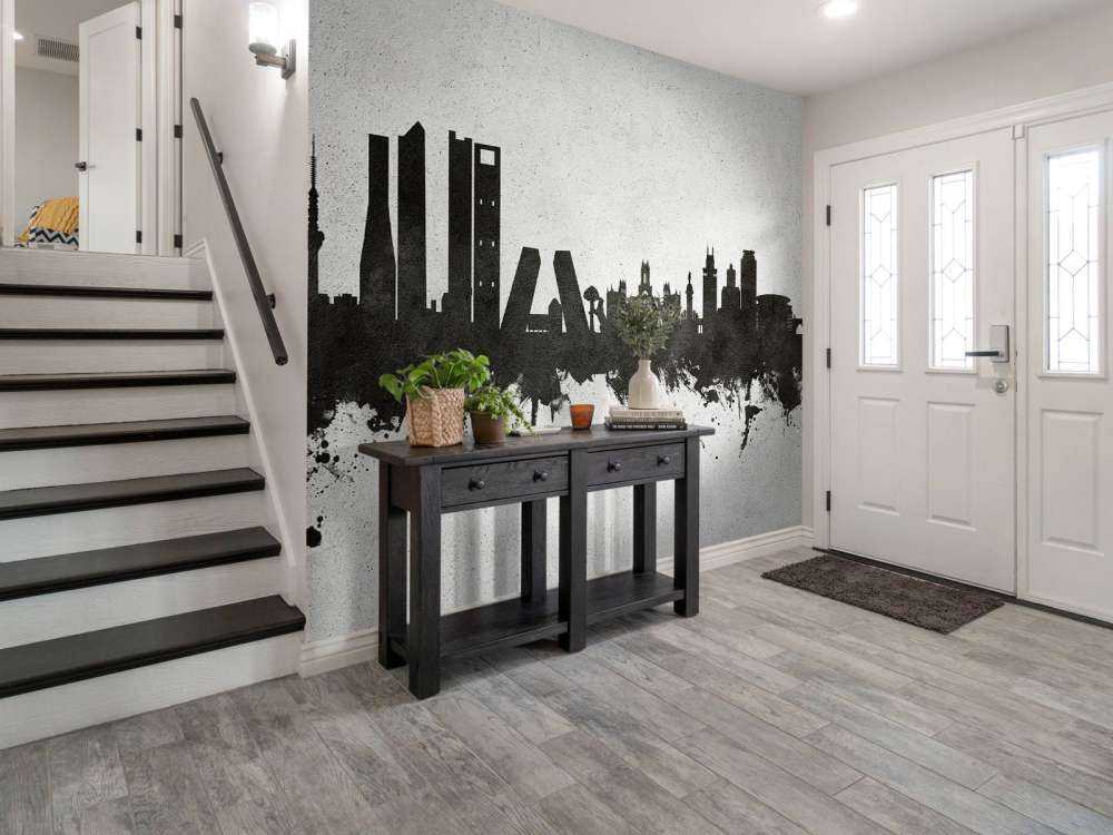 Waterverf skyline, Madrid