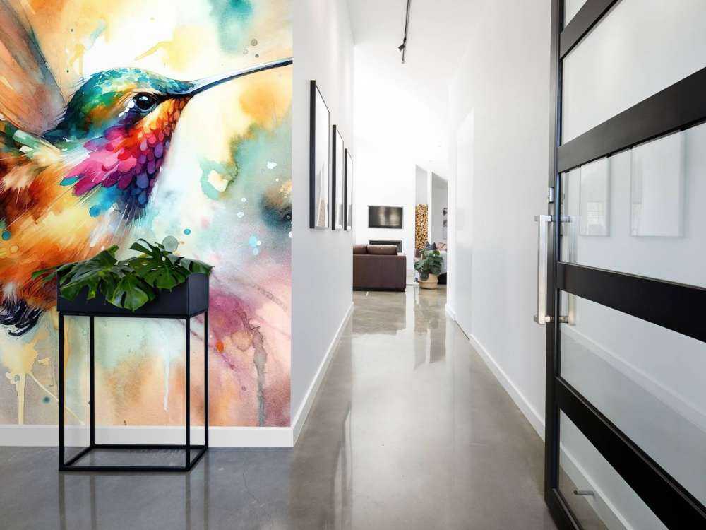 Iridescent Hummingbird Mid Flight