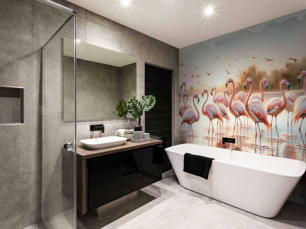 Serene Flamingo Sunrise