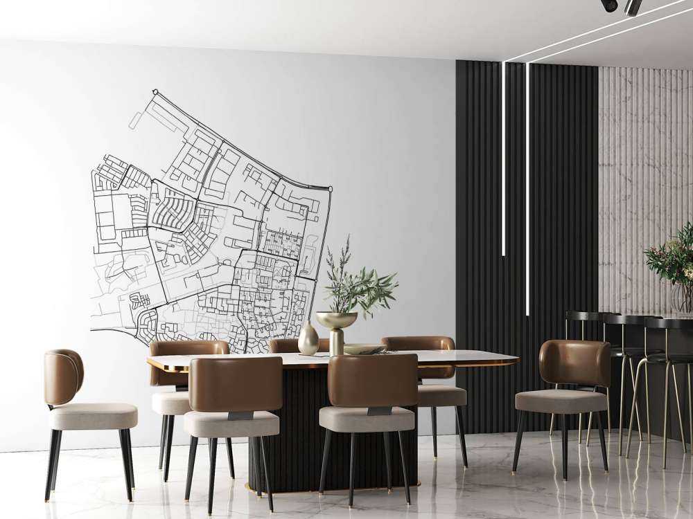 Plattegrond van Dronten, wit 