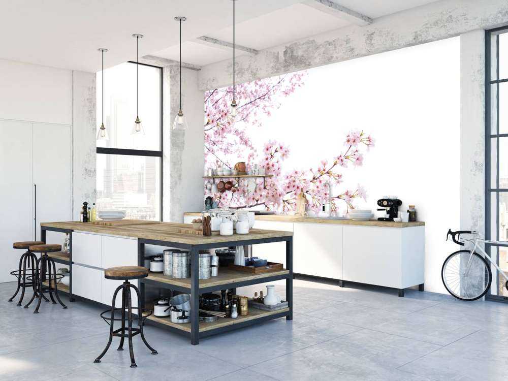 Roze bloesem takken