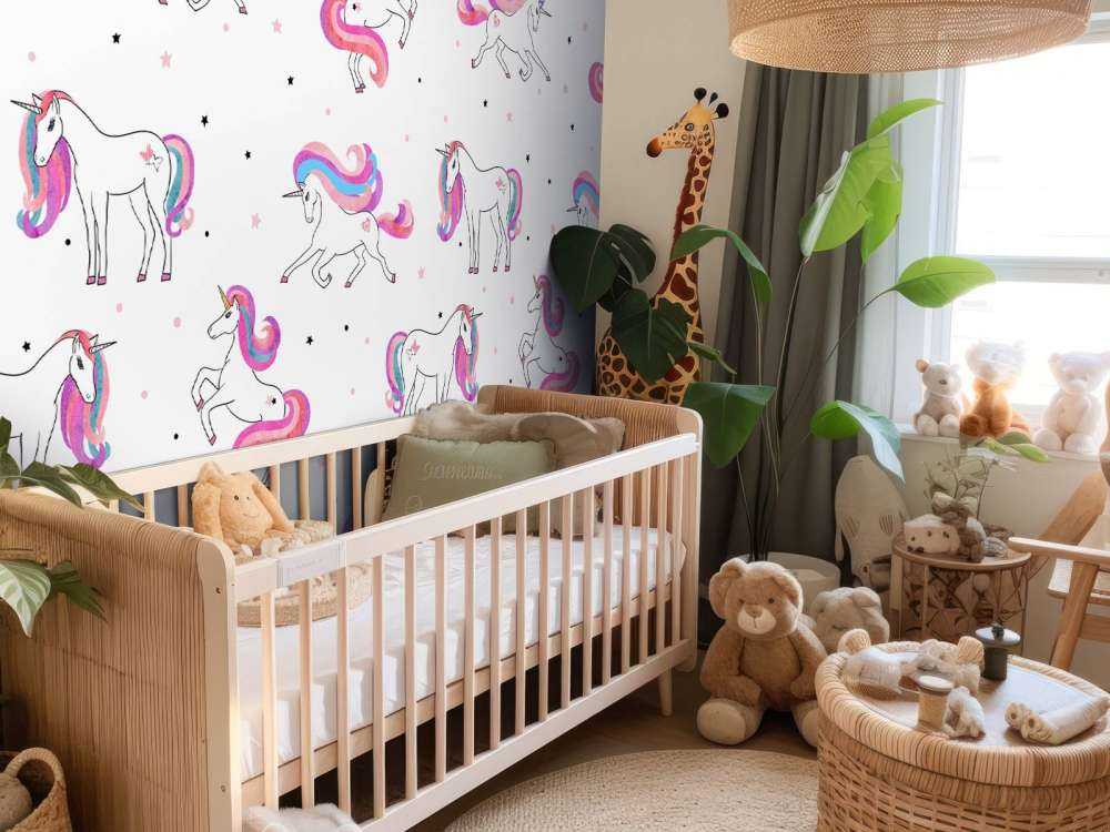 Eenhoorns met roze manen